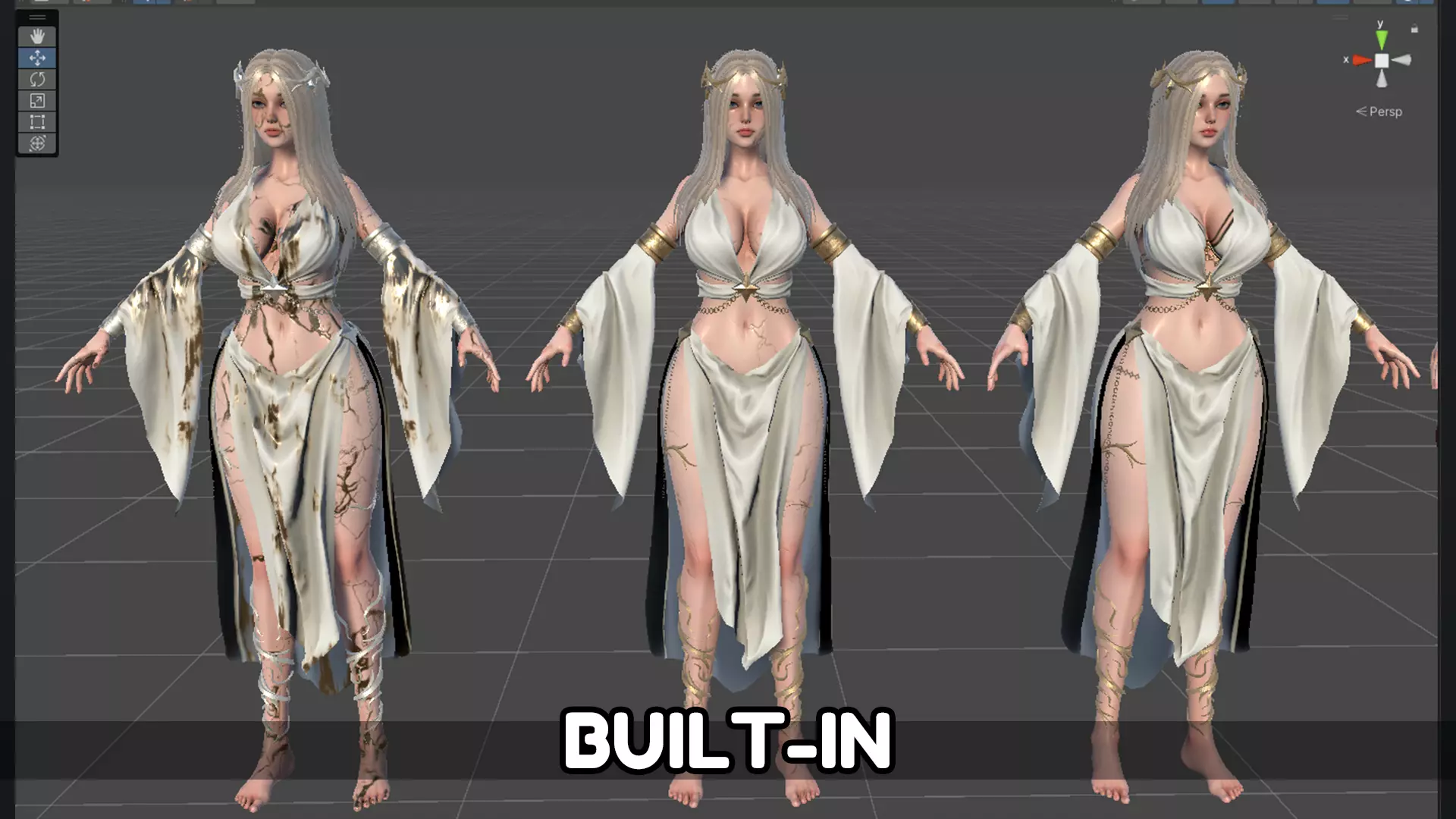 High Priestess Low-poly 3D model_14