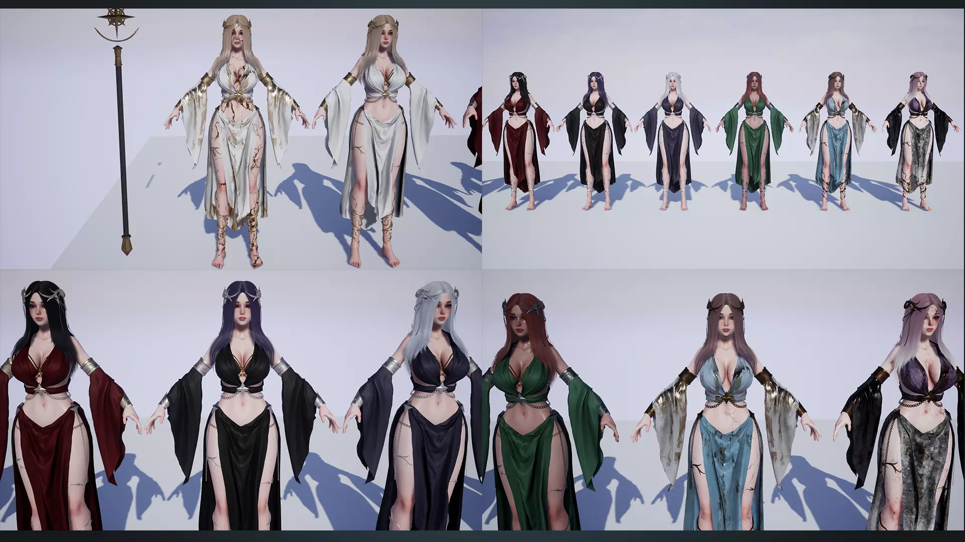 High Priestess Low-poly 3D model_12