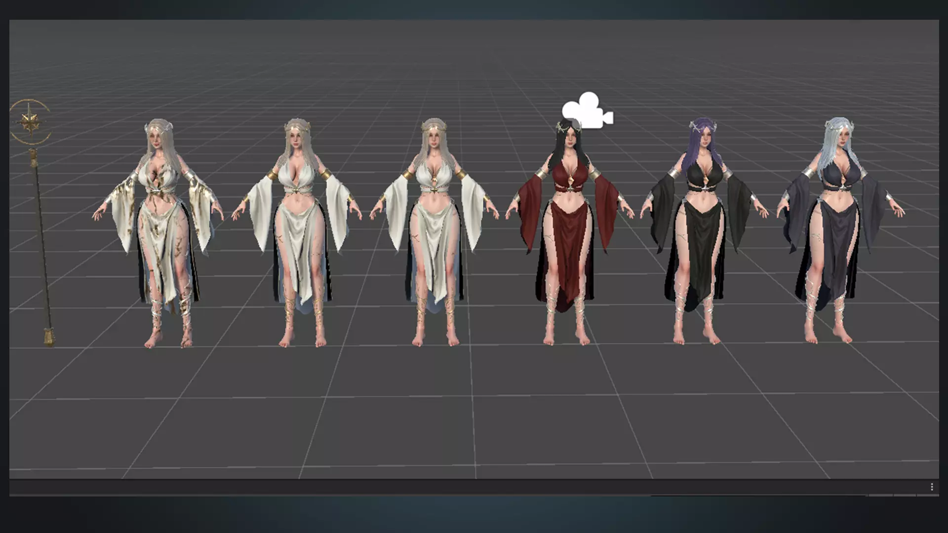 High Priestess Low-poly 3D model_13