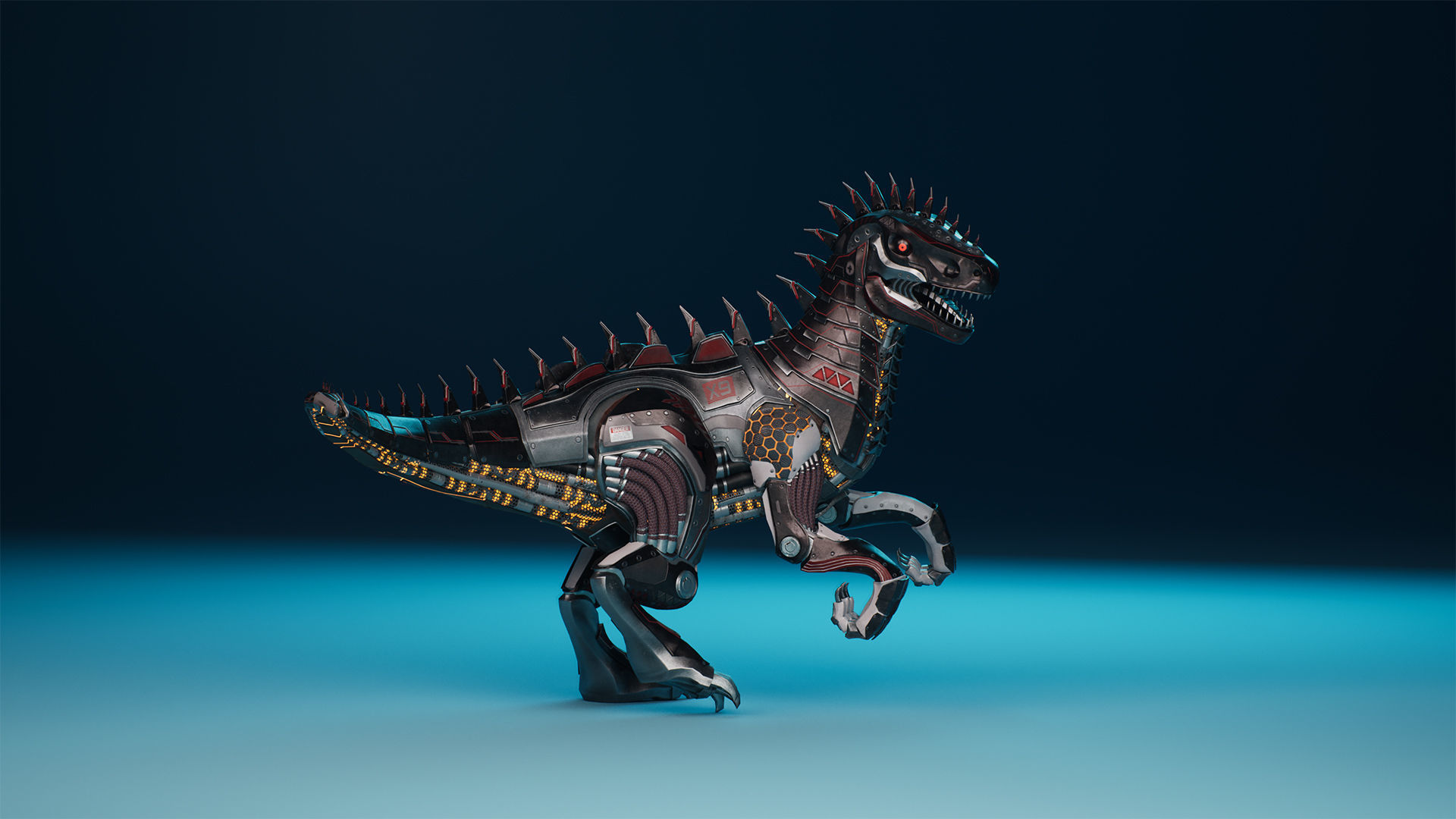 SciFi Dinosaur3 Low-poly 3D model_12