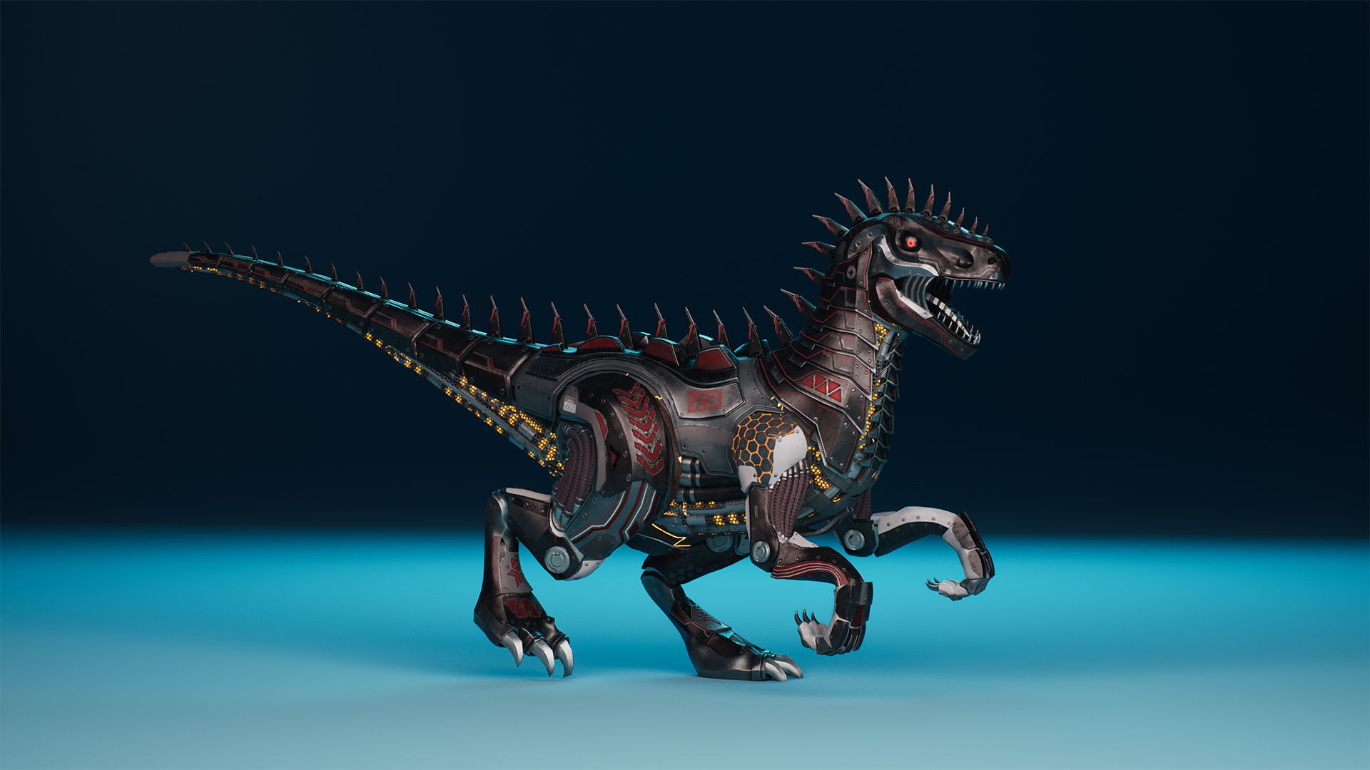 SciFi Dinosaur3 Low-poly 3D model_13