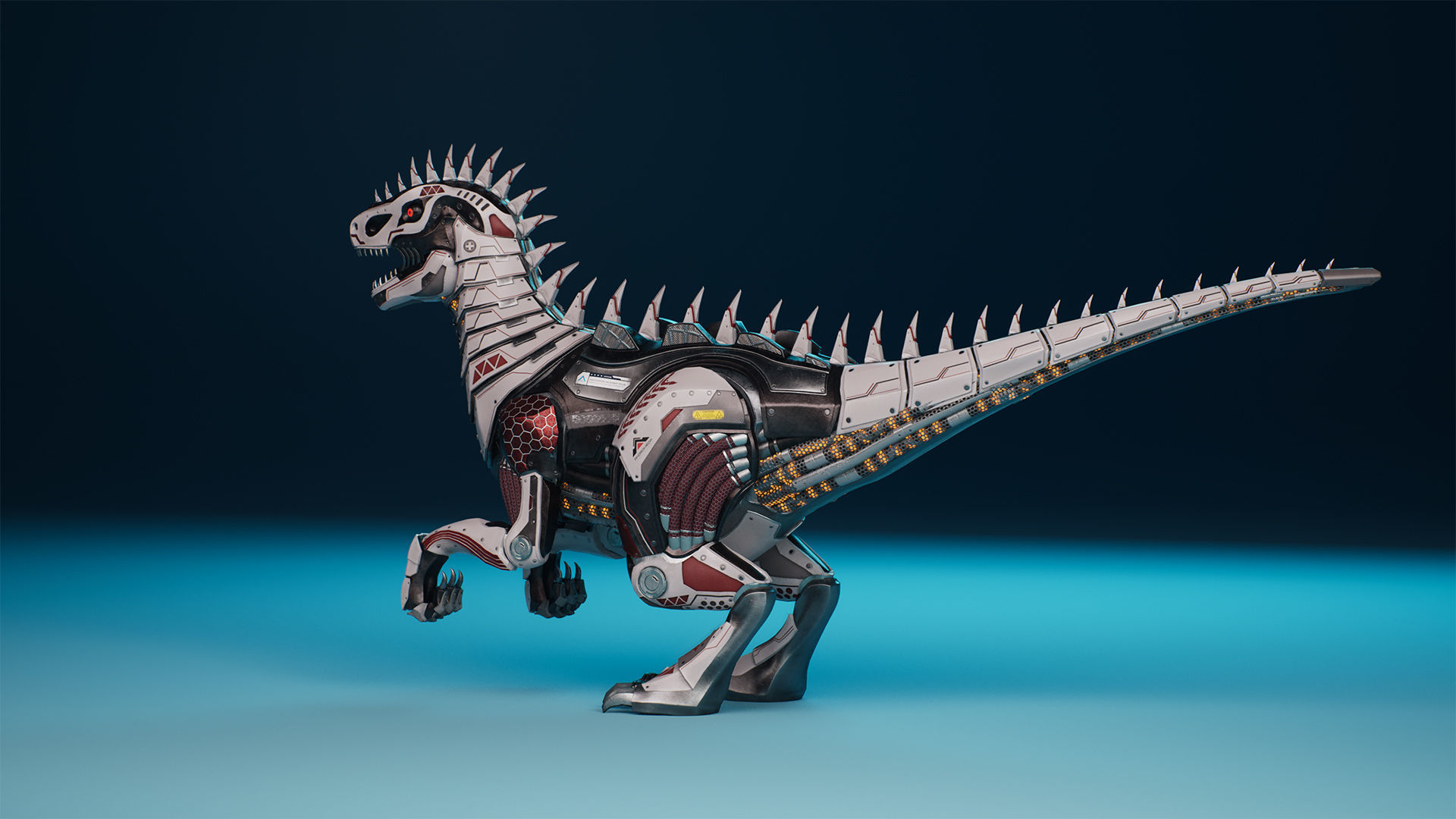 SciFi Dinosaur3 Low-poly 3D model_10