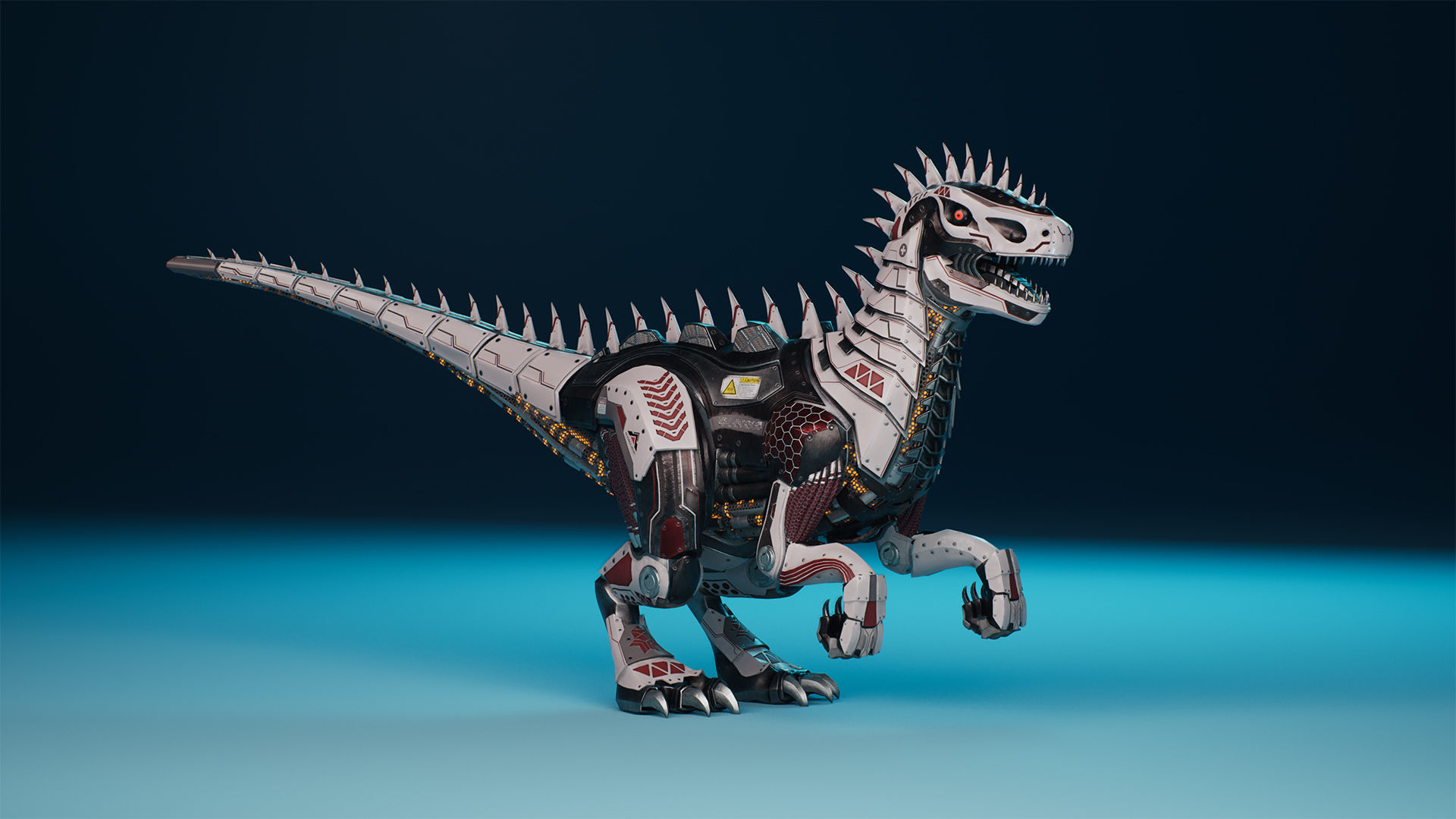 SciFi Dinosaur3 Low-poly 3D model_9