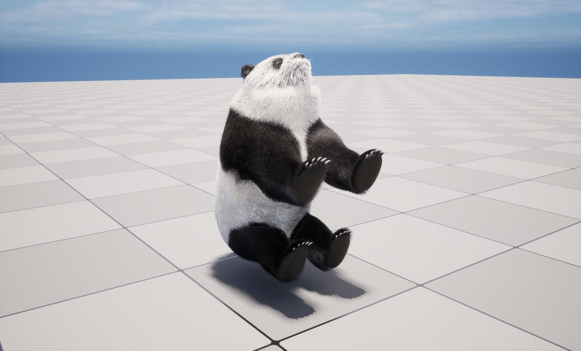 UE5 Giant Panda Rigged Fur Low-poly 3D model_9