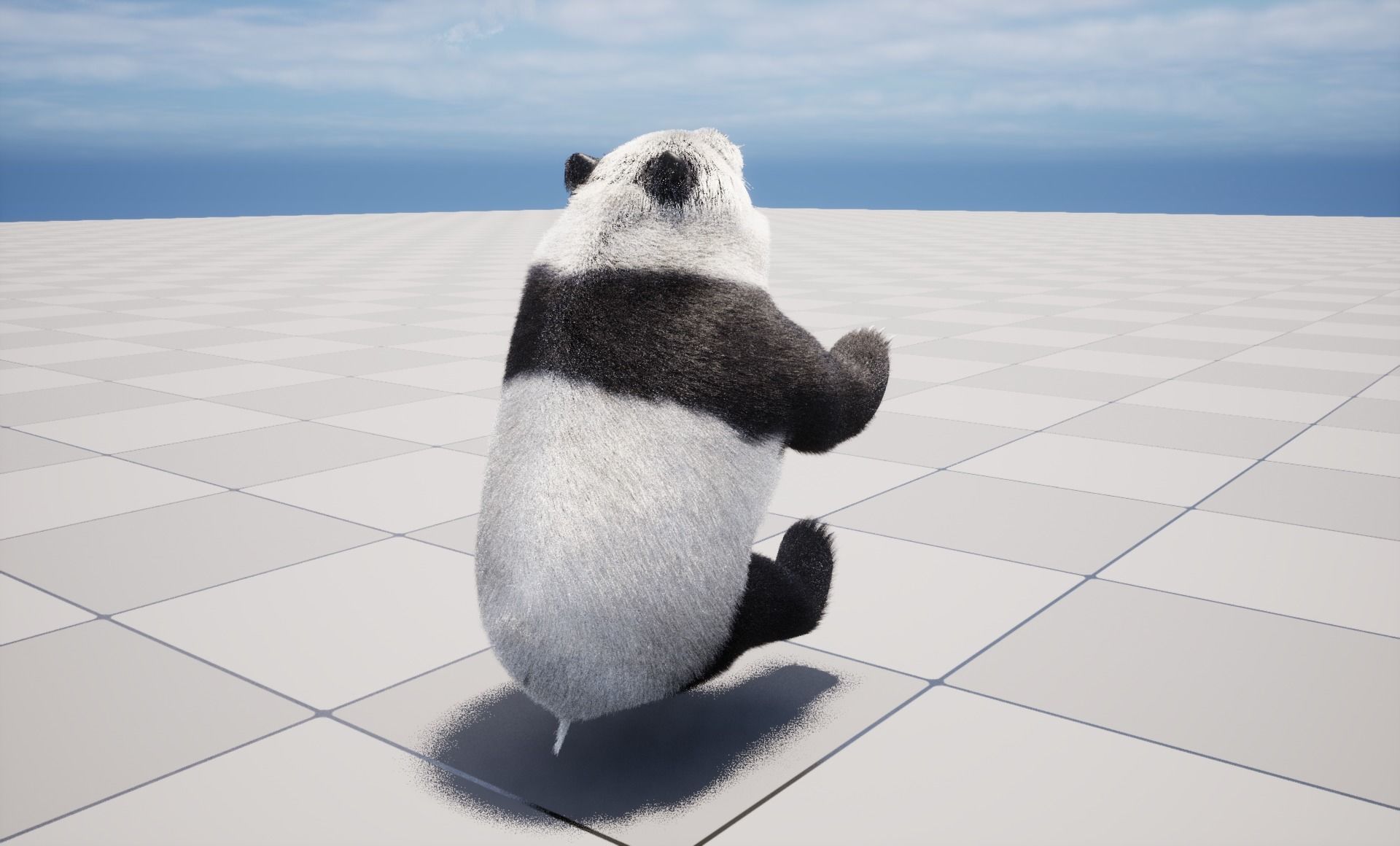 UE5 Giant Panda Rigged Fur Low-poly 3D model_11