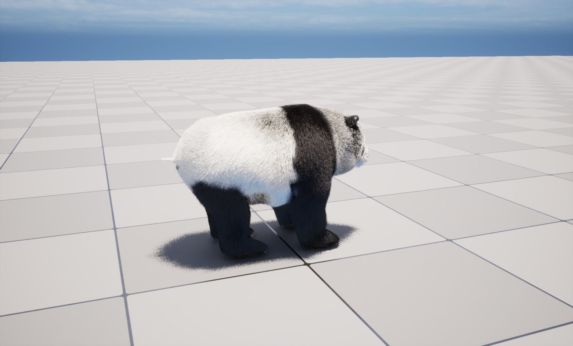 UE5 Giant Panda Rigged Fur Low-poly 3D model_5
