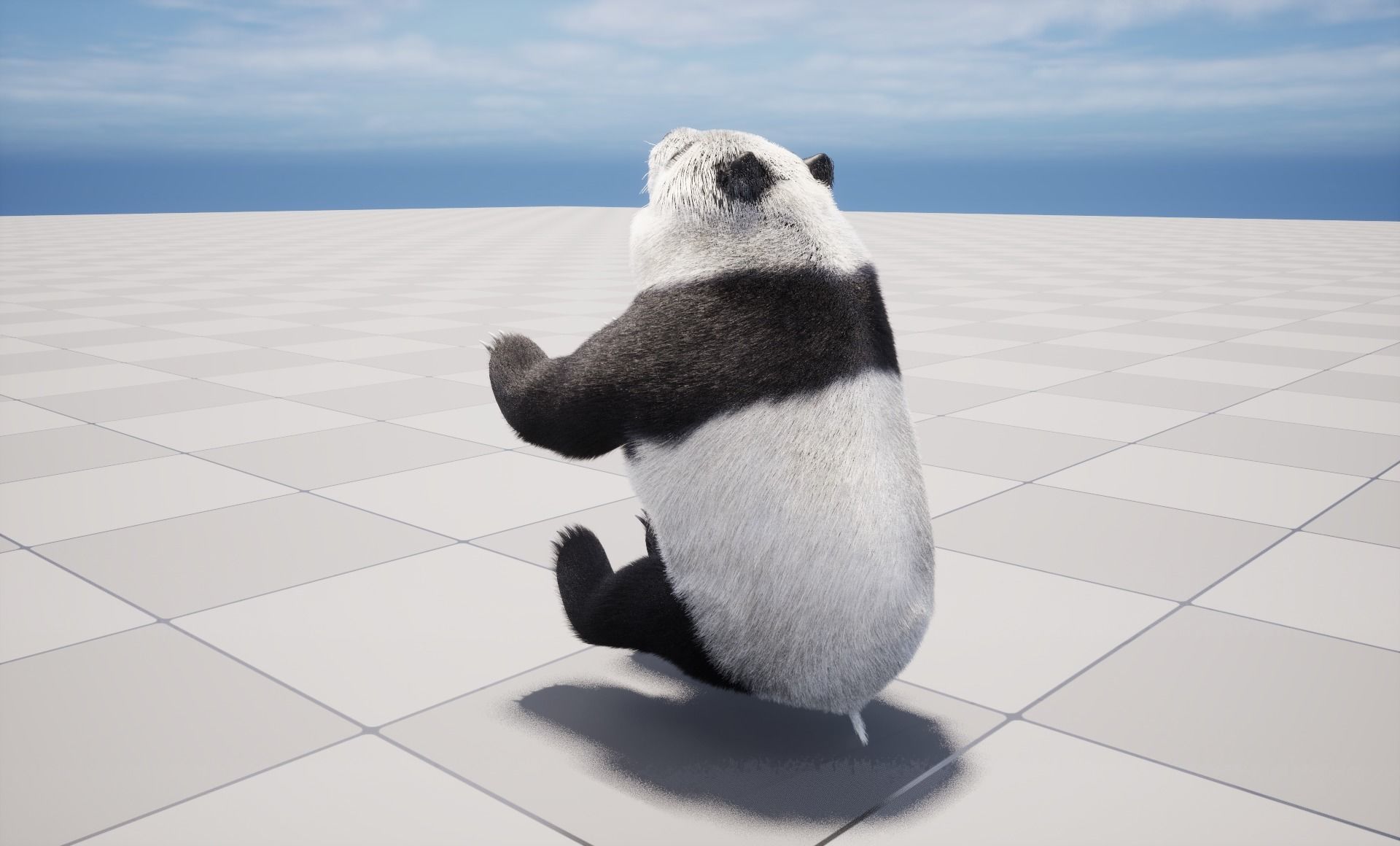 UE5 Giant Panda Rigged Fur Low-poly 3D model_10