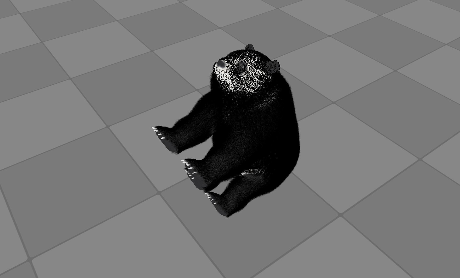 UE5 Giant Panda Rigged Fur Low-poly 3D model_13