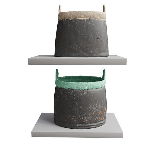 Stoneware Vessel with Lugs 3D model