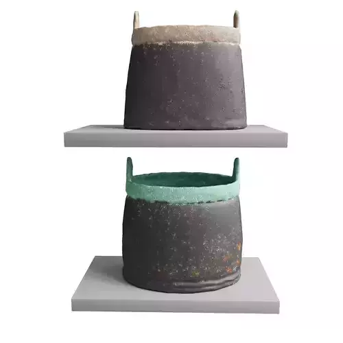 Stoneware Vessel with Lugs 3D model