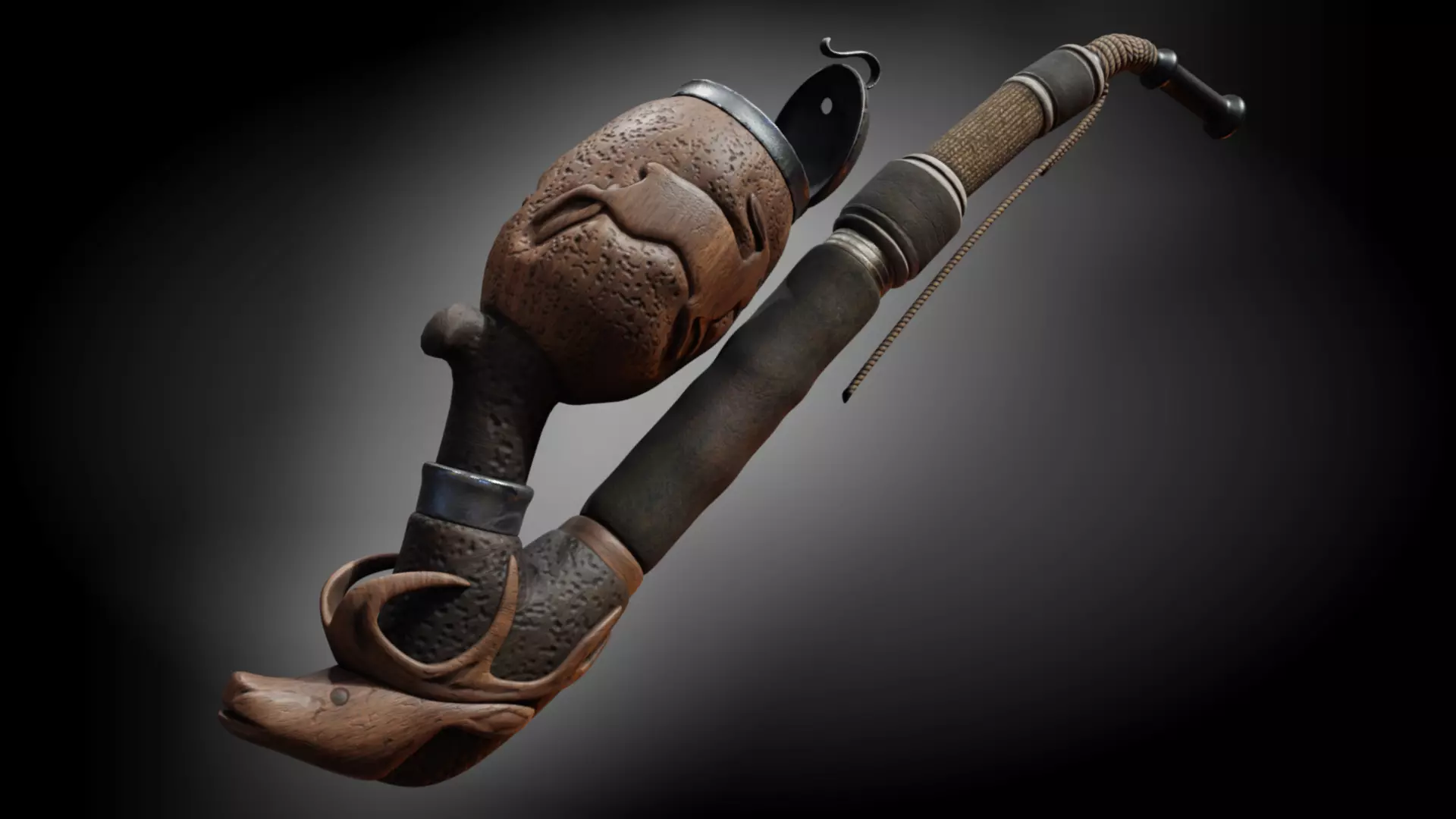 Vintage Smoking Pipe Low-poly 3D model