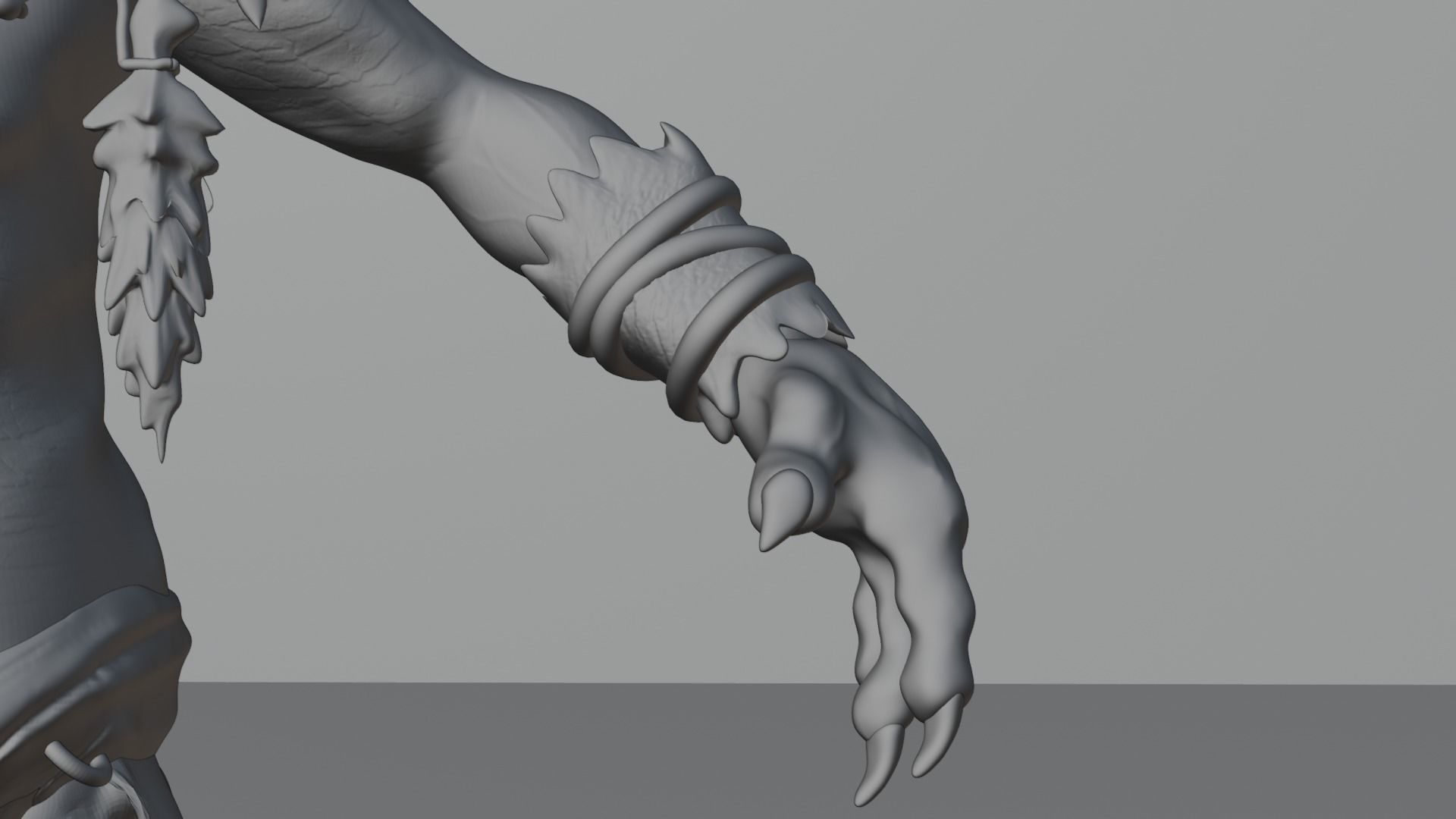 high poly goblin with axe  3D model_8