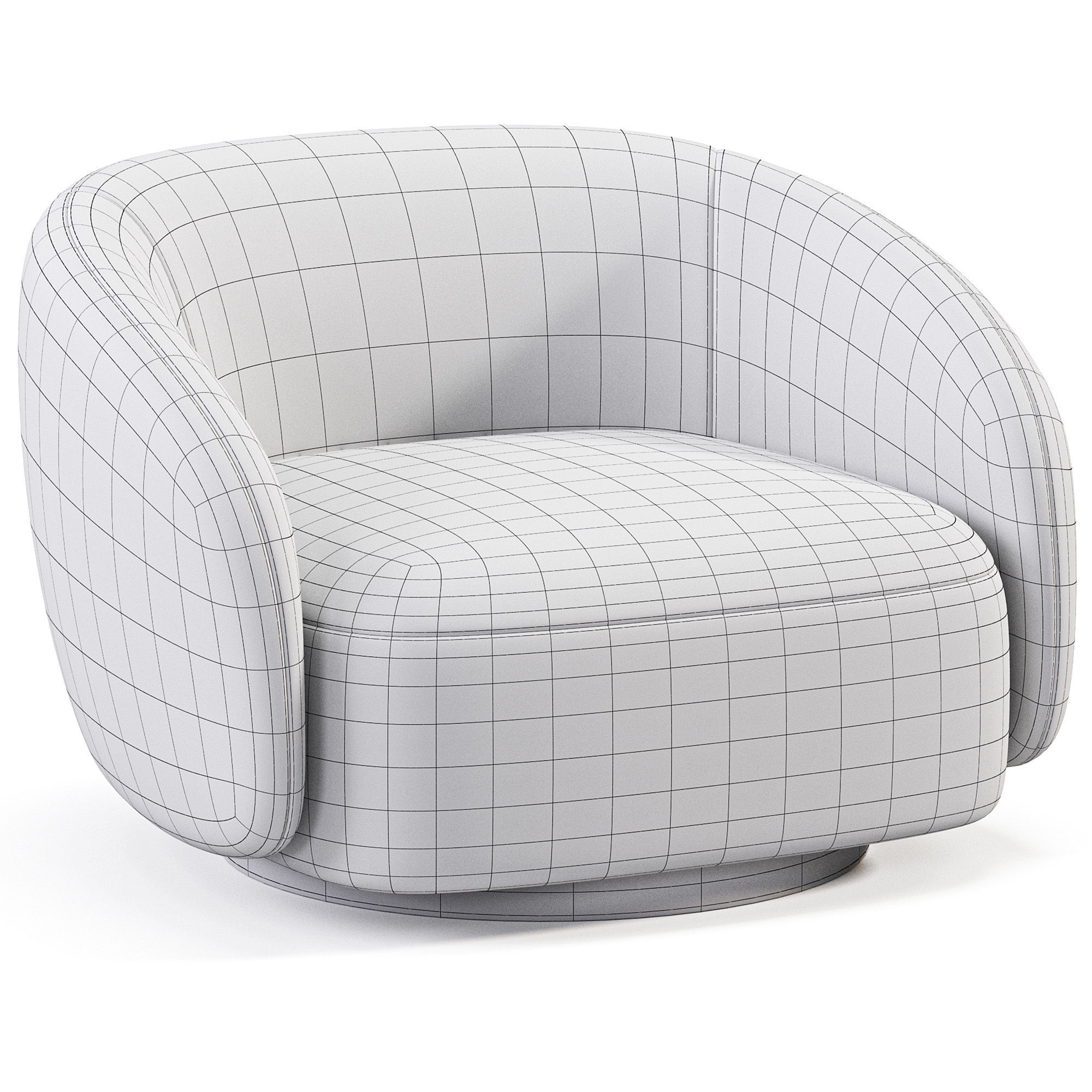 Swivel Chair Brice Low-poly 3D model_5