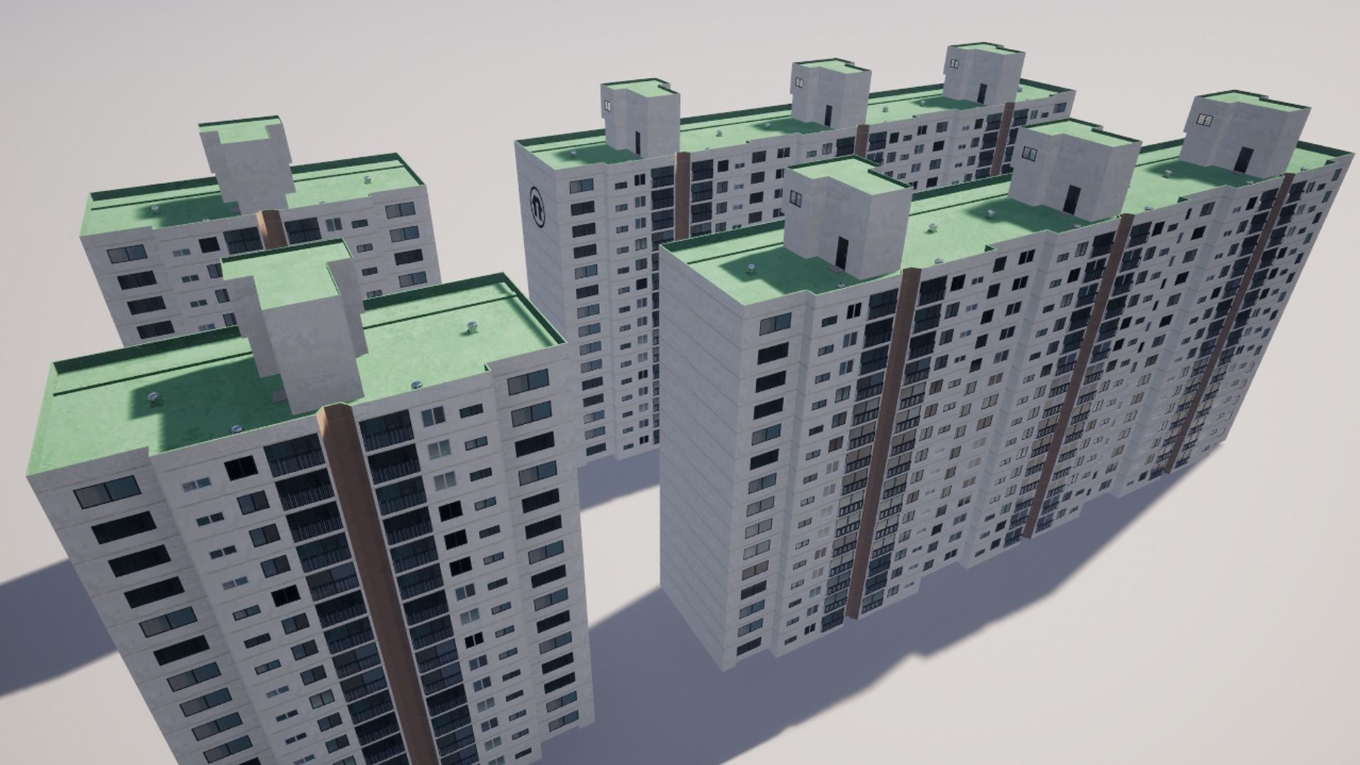 Old Korean apartment Low-poly 3D model_6