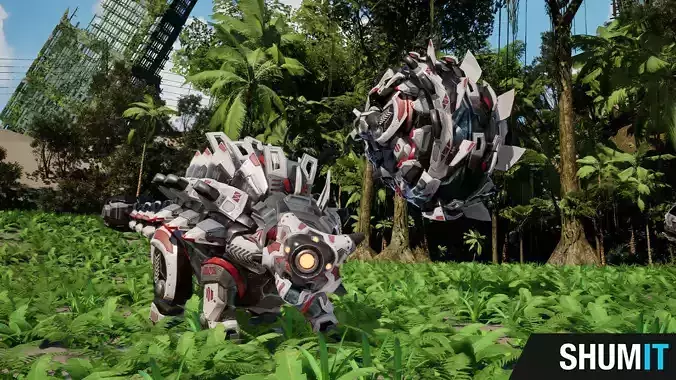 SciFi Dinosaur5 - Ankylosaurus Low-poly 3D model