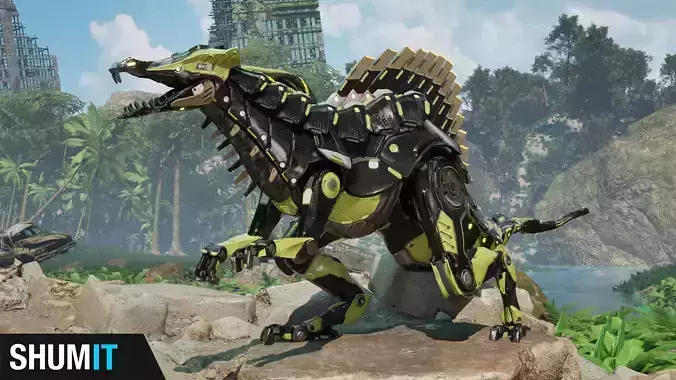 SciFi Dinosaur6 Low-poly 3D model