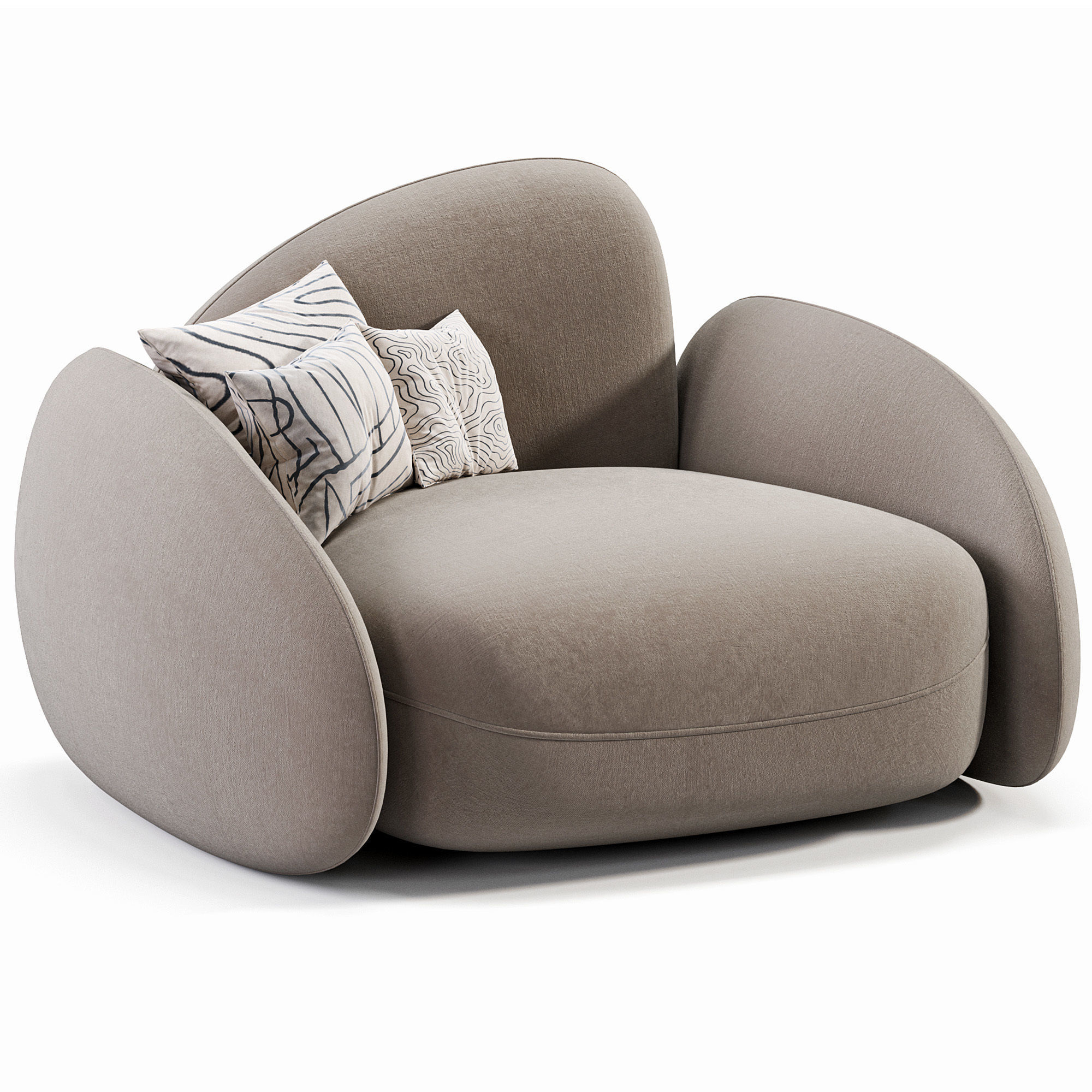 Lithos Sofa Low-poly 3D model_2