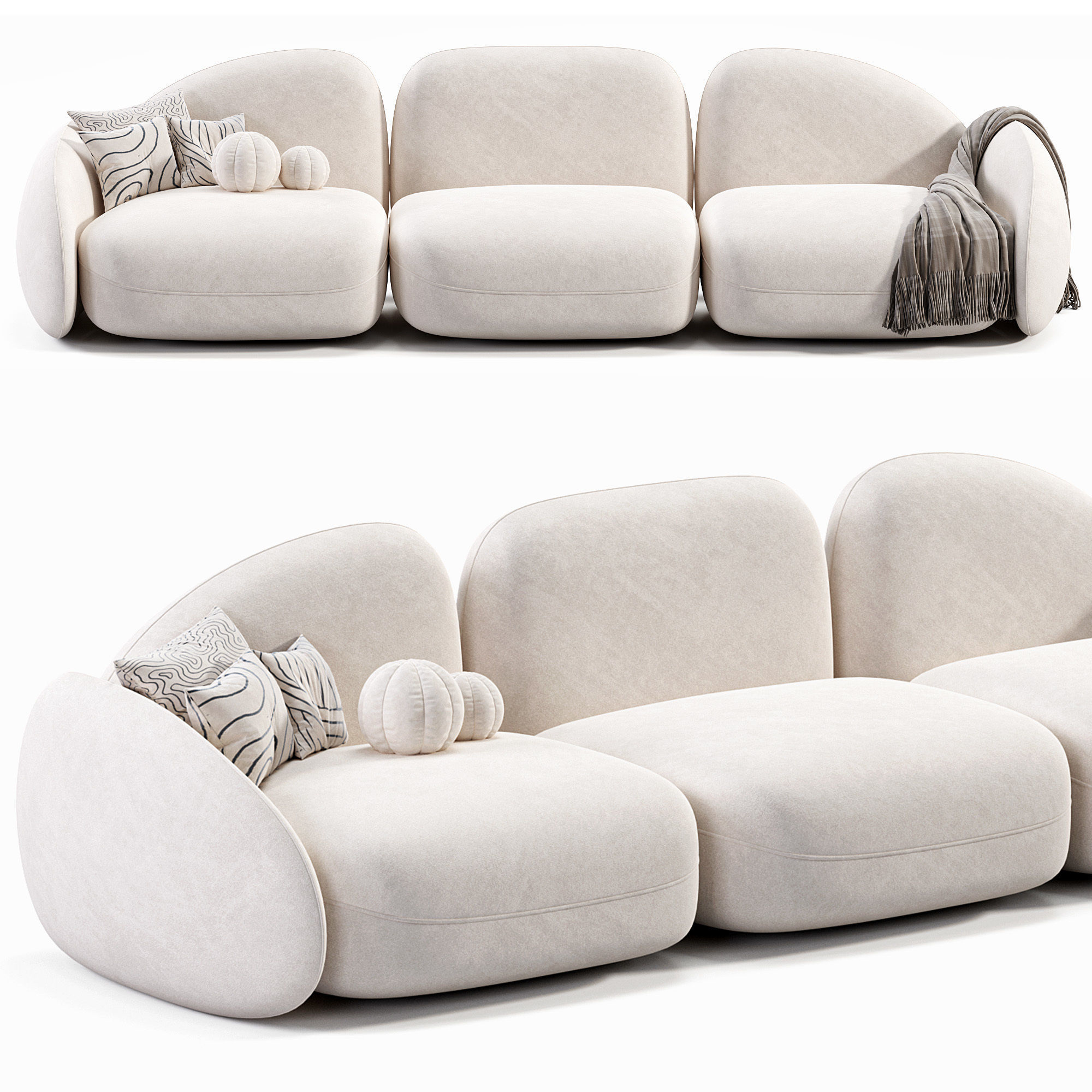 Lithos Sofa Low-poly 3D model_3