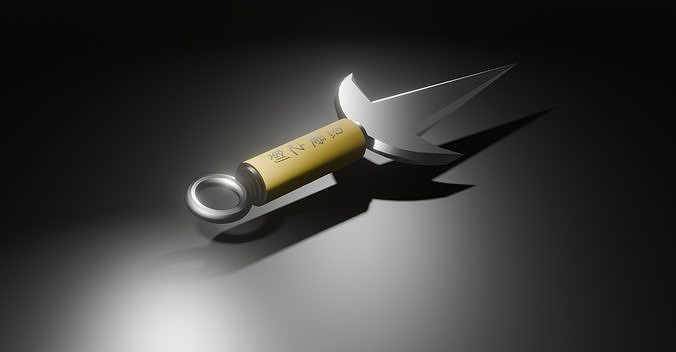Flying Raijin Kunai - Minato 3D model