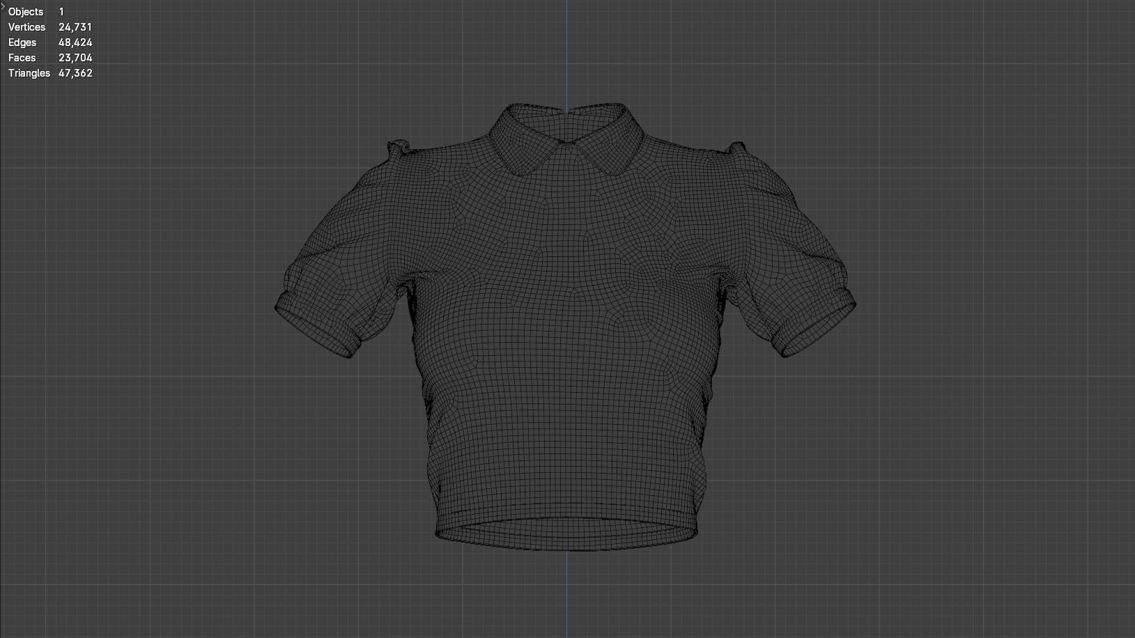 Collar Top 3D Model 3D model_9