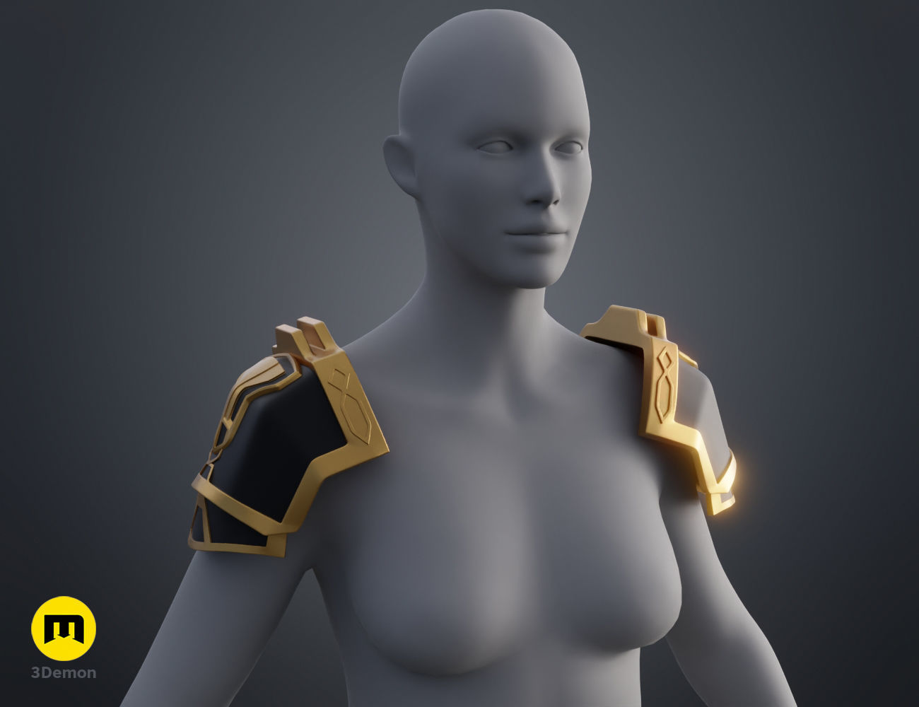 Arcane Enforcer Vi Shoulder Armor 3D print model_1