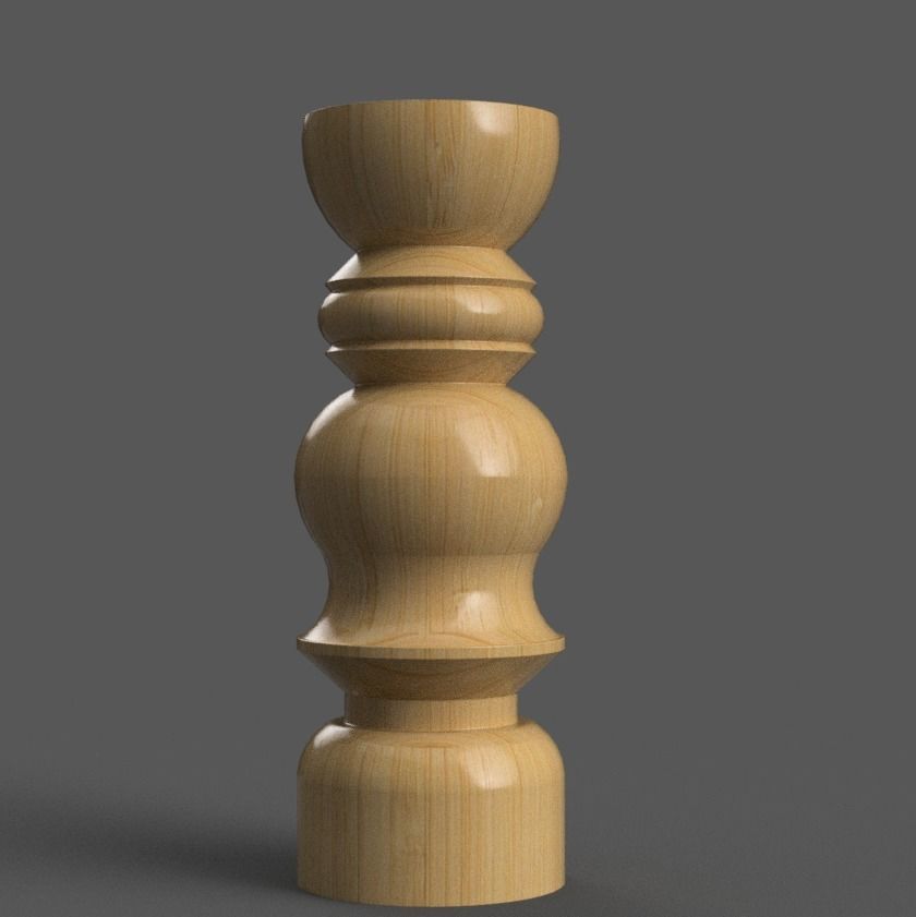 candle holder - baluster 005 3D print model_2