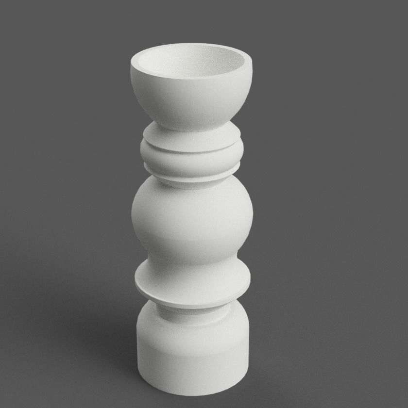 candle holder - baluster 005 3D print model_1