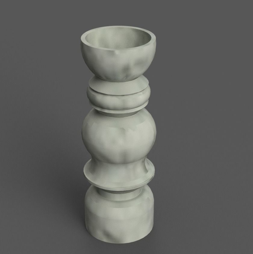 candle holder - baluster 005 3D print model_5