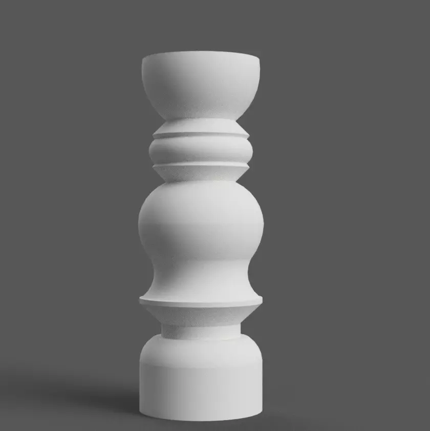 candle holder - baluster 005 3D print model_0