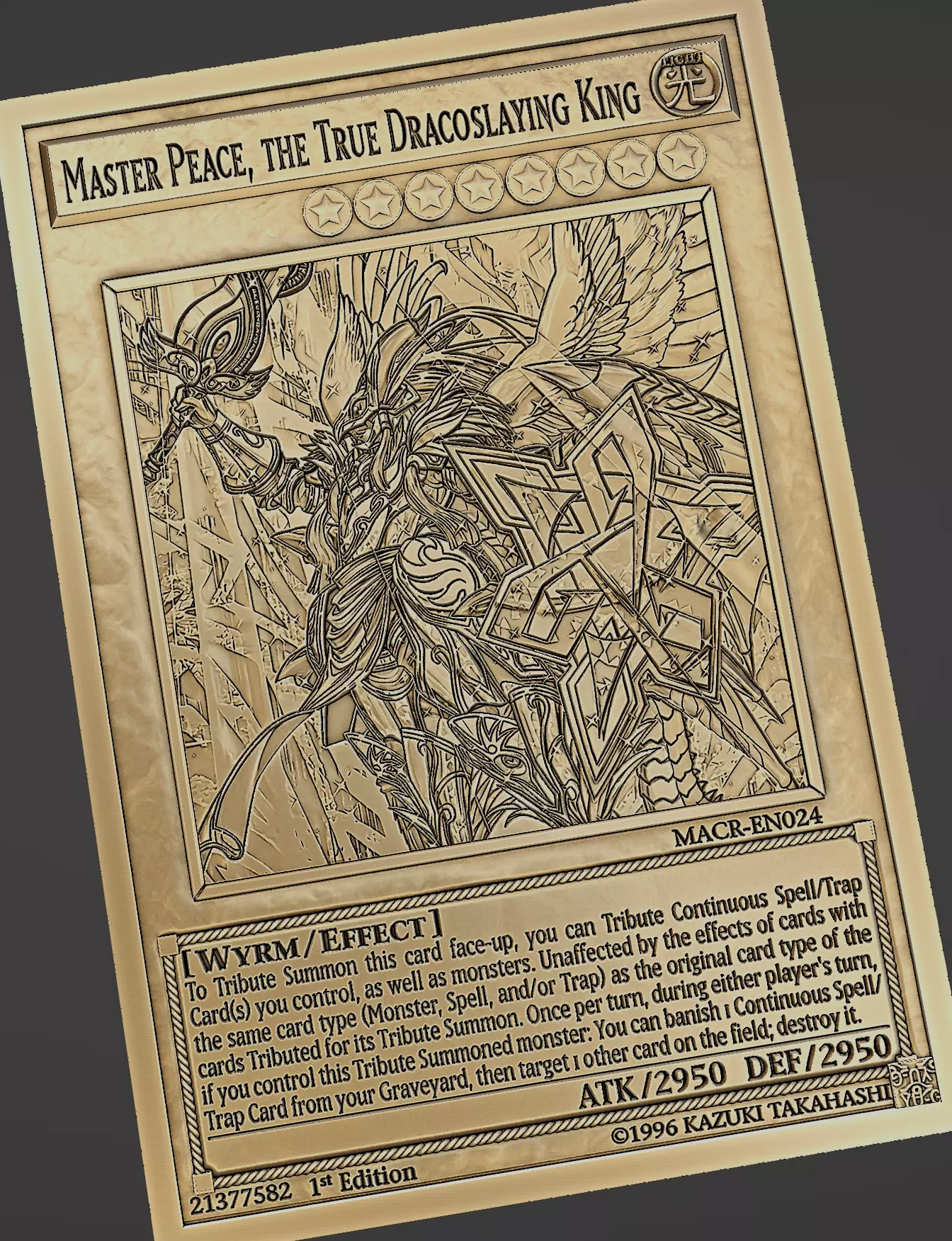 MASTER PEACE THE TRUE DRACOSLAYING KING - YU-GI-OH Free 3D print model