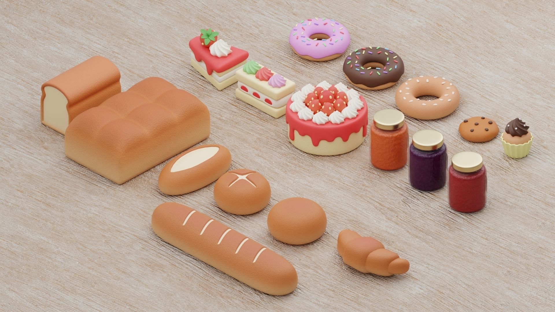 Bakery Collection 3D model_9
