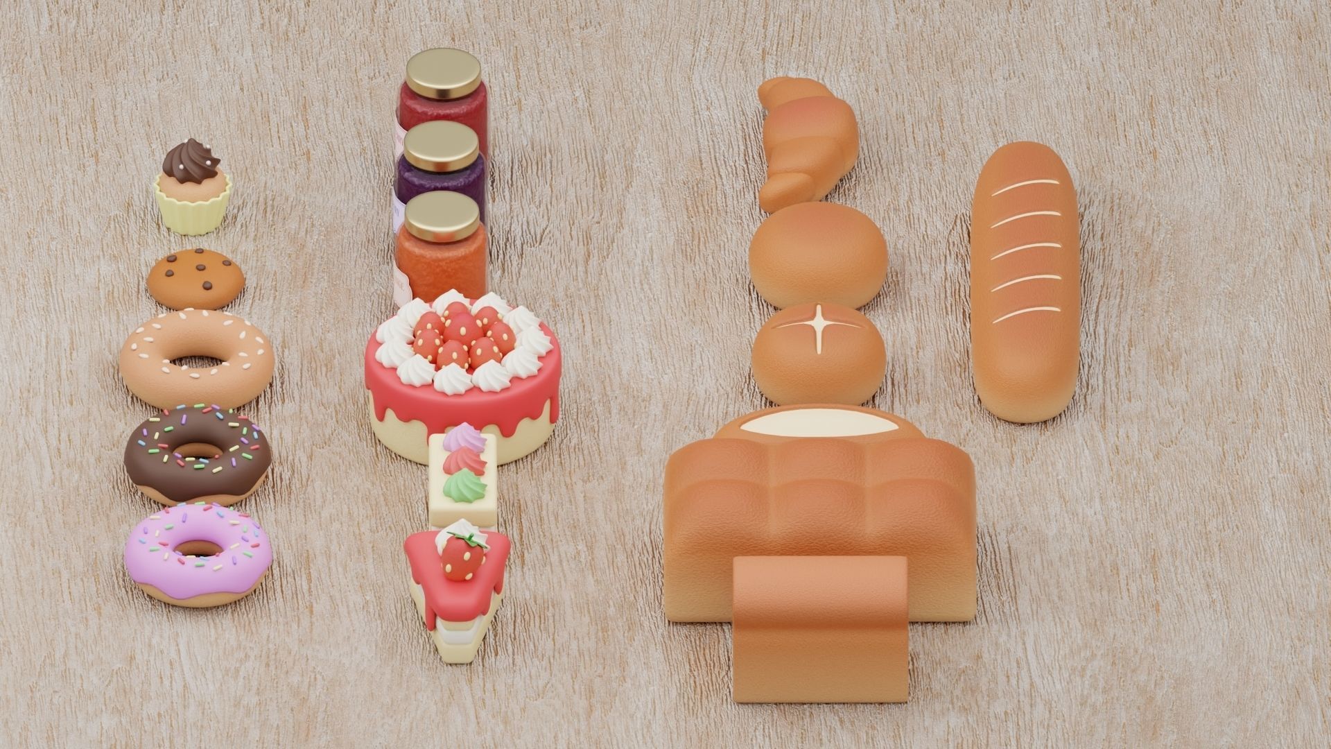 Bakery Collection 3D model_7