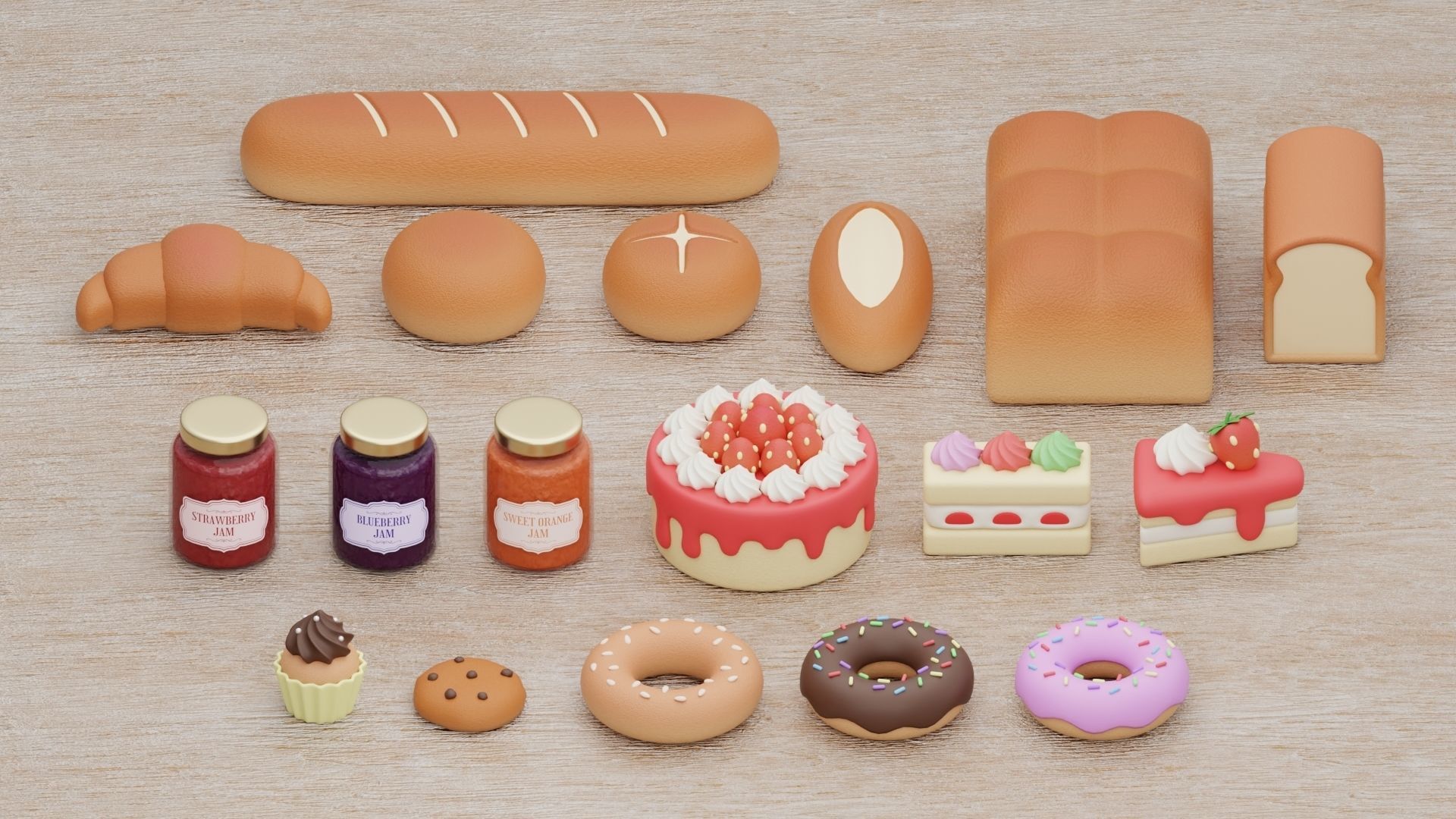 Bakery Collection 3D model_3