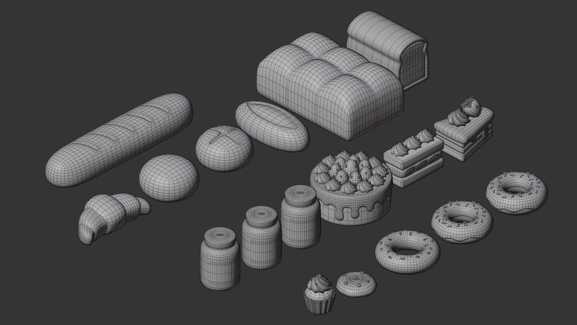 Bakery Collection 3D model_16