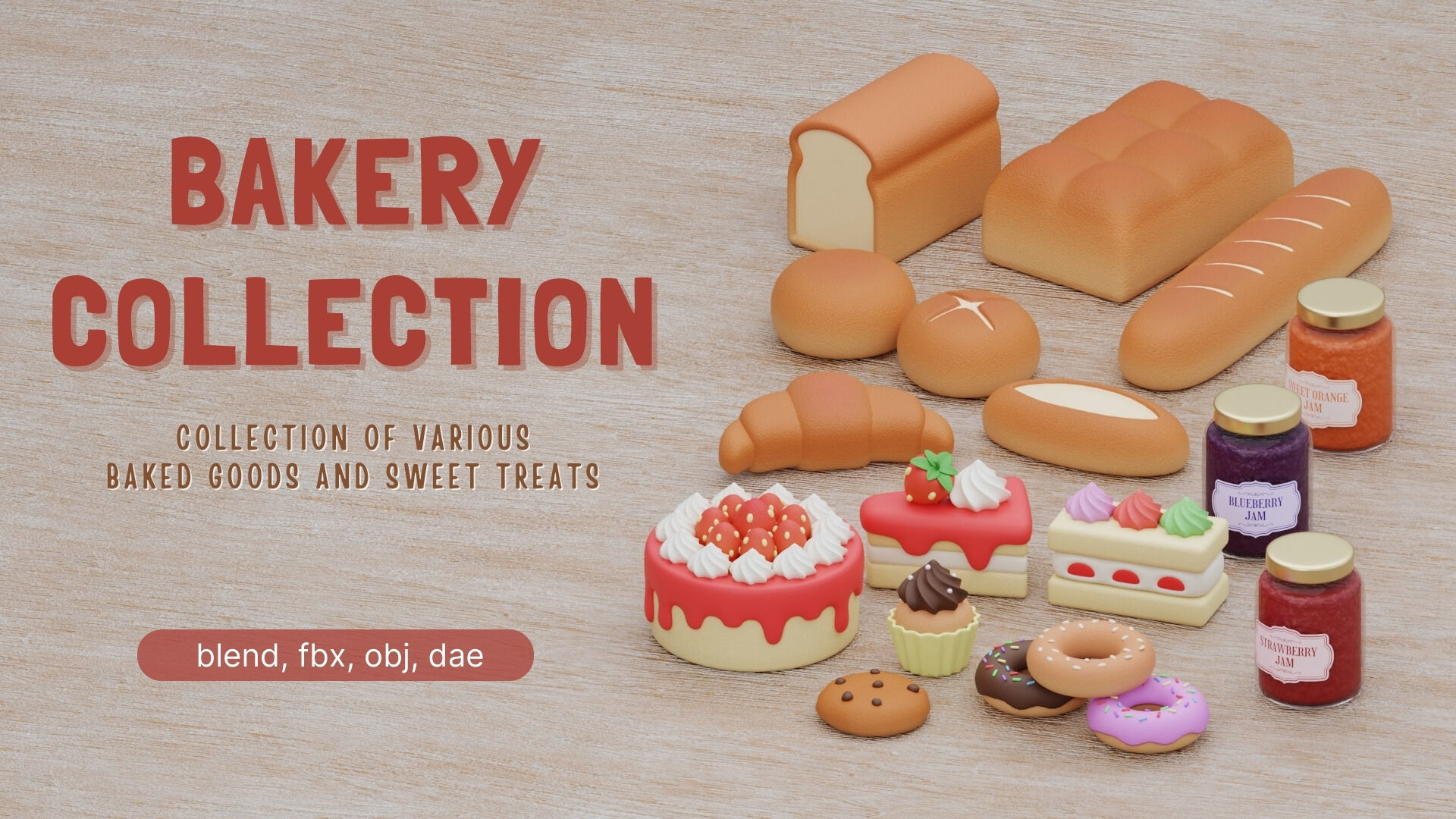 Bakery Collection 3D model_2