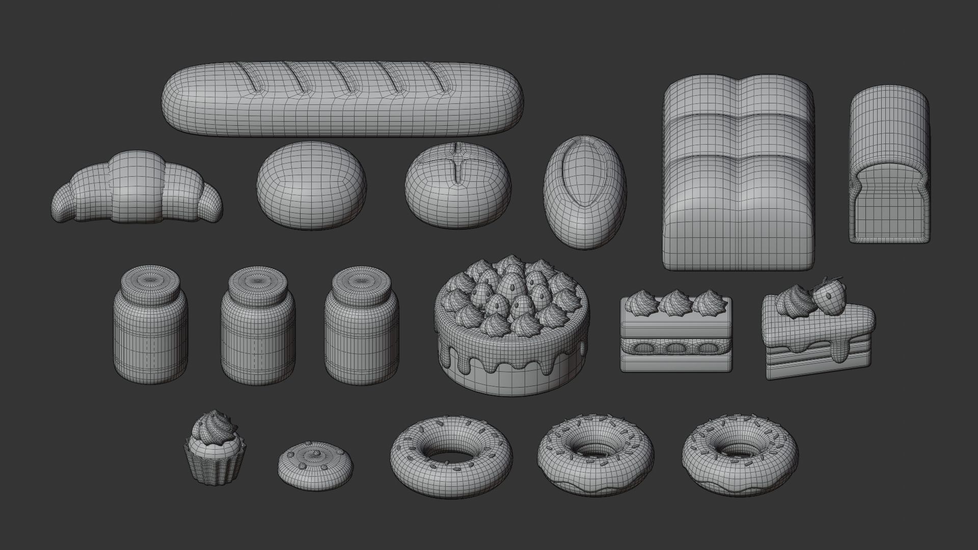 Bakery Collection 3D model_14
