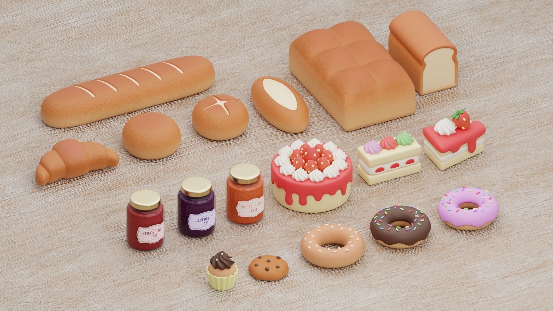Bakery Collection 3D model_5