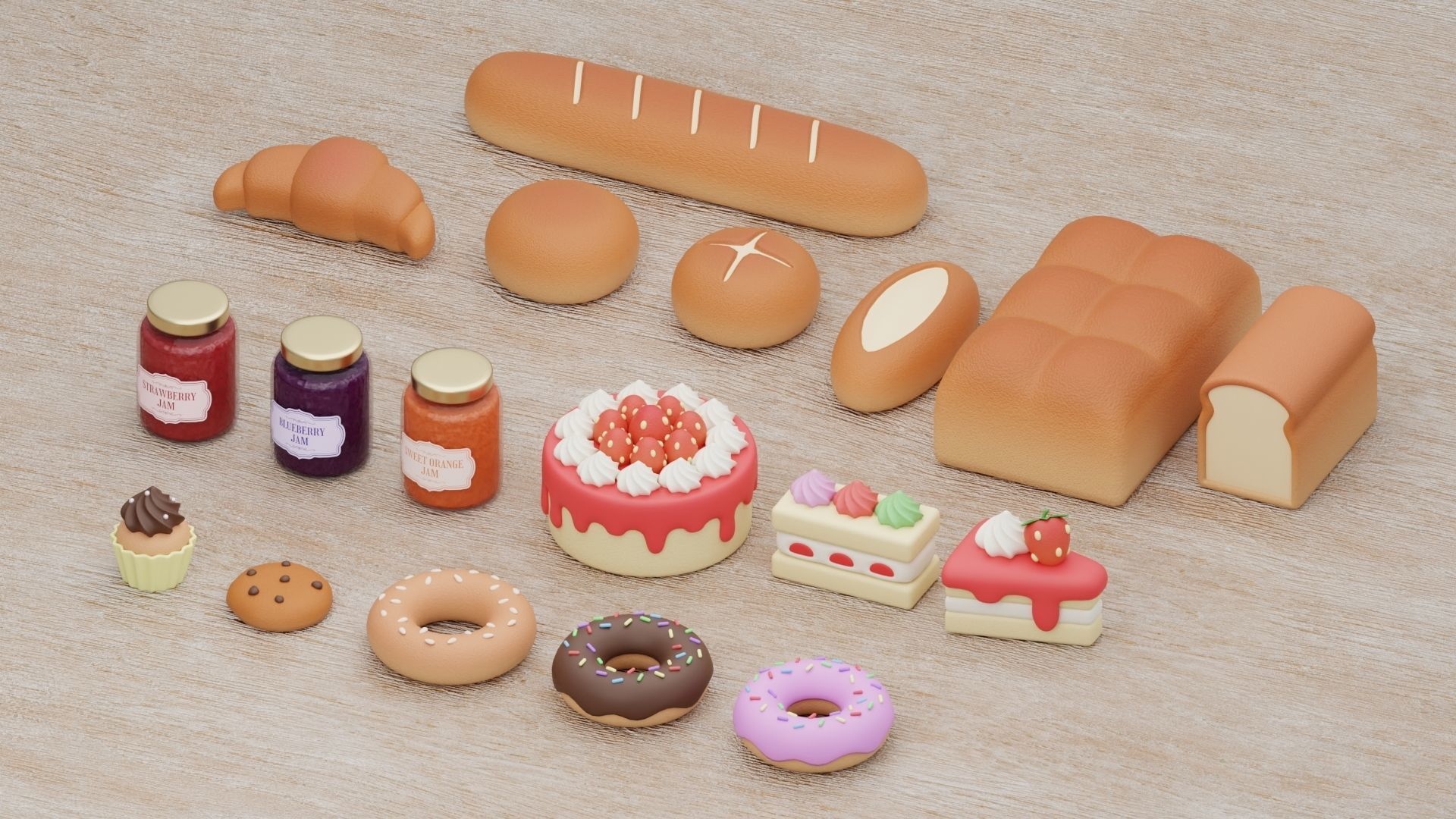 Bakery Collection 3D model_4
