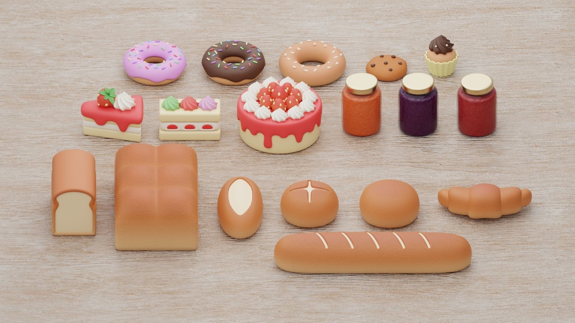 Bakery Collection 3D model_10