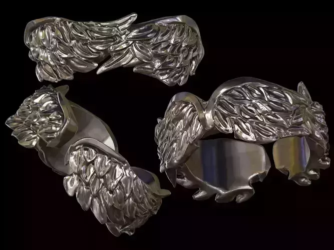 Angel Wings Ring 3D print model