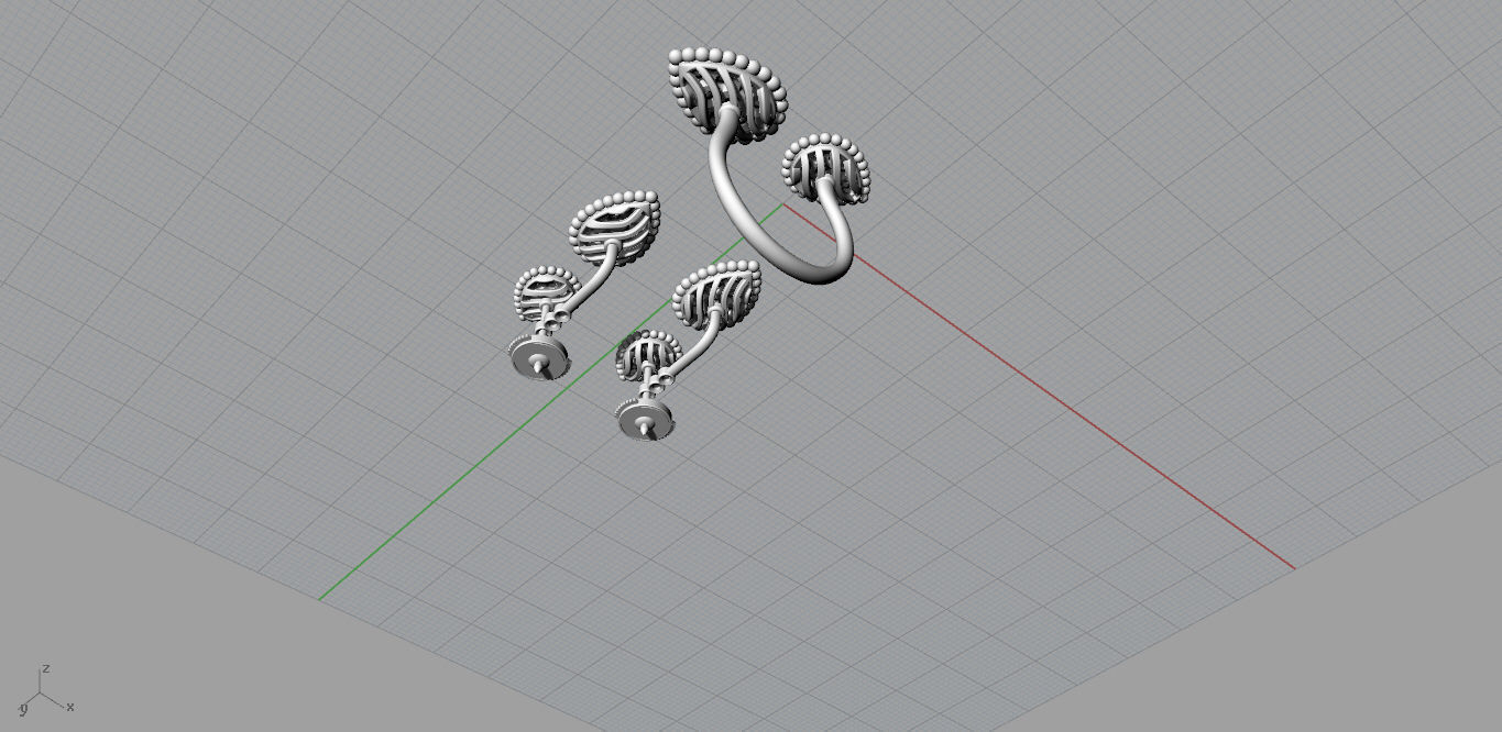  Ring and Earrings 3D print model_7