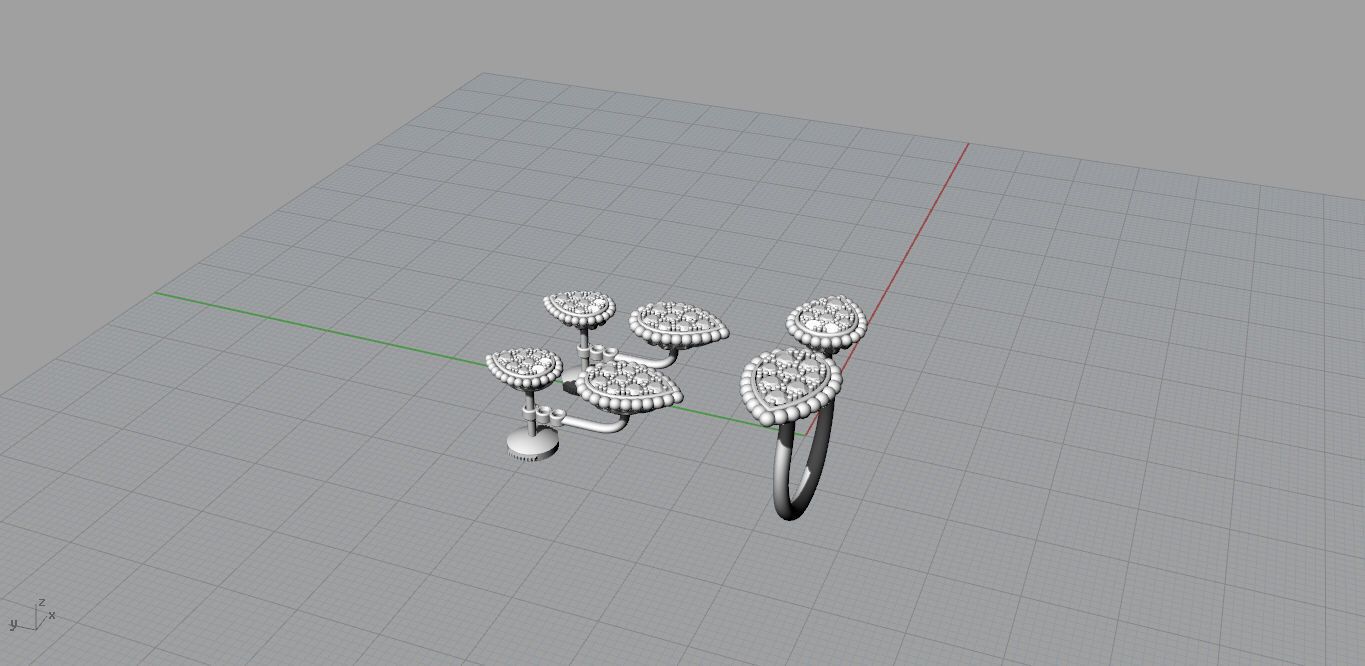  Ring and Earrings 3D print model_14