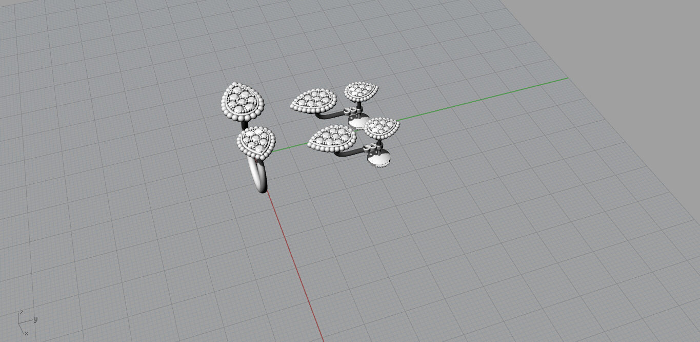  Ring and Earrings 3D print model_8