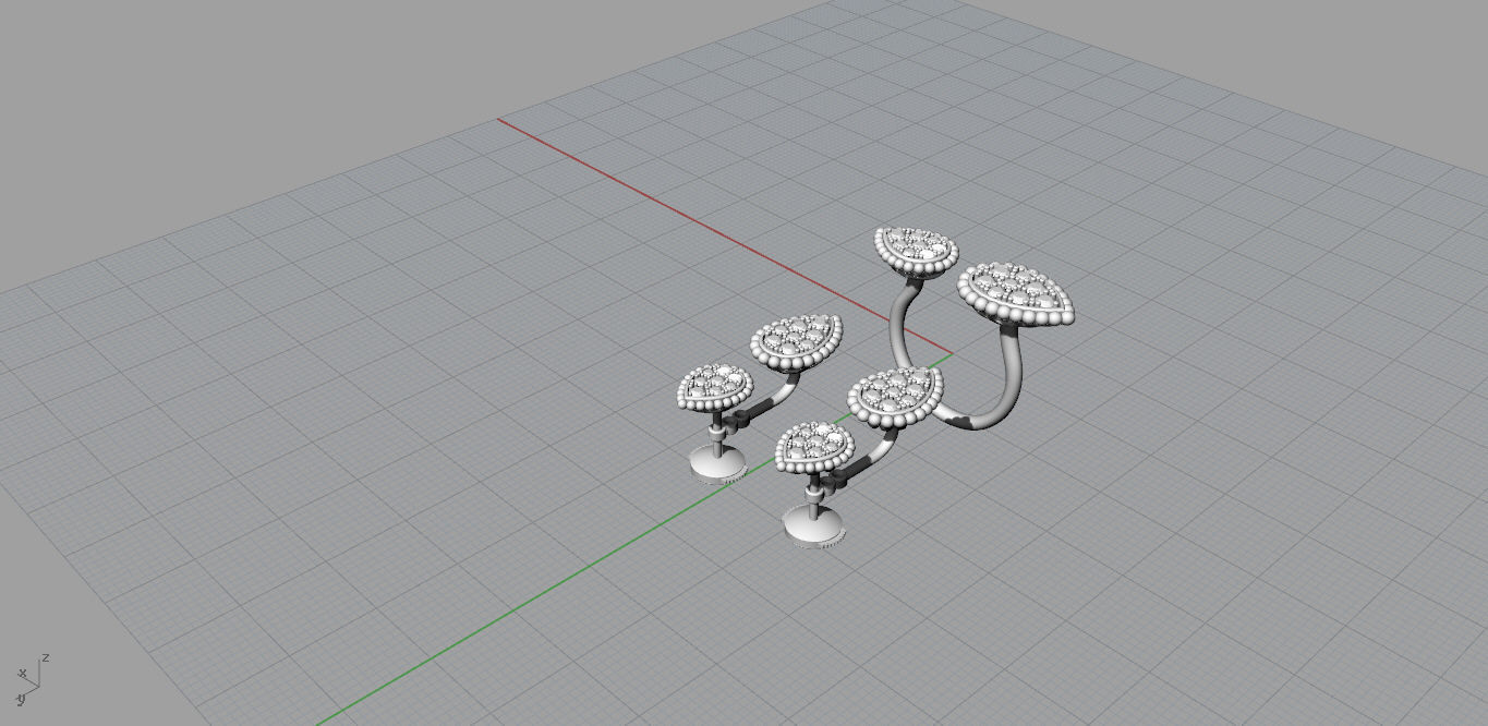  Ring and Earrings 3D print model_10