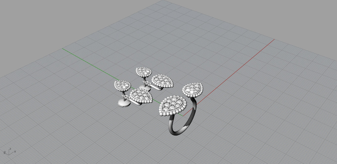  Ring and Earrings 3D print model_6