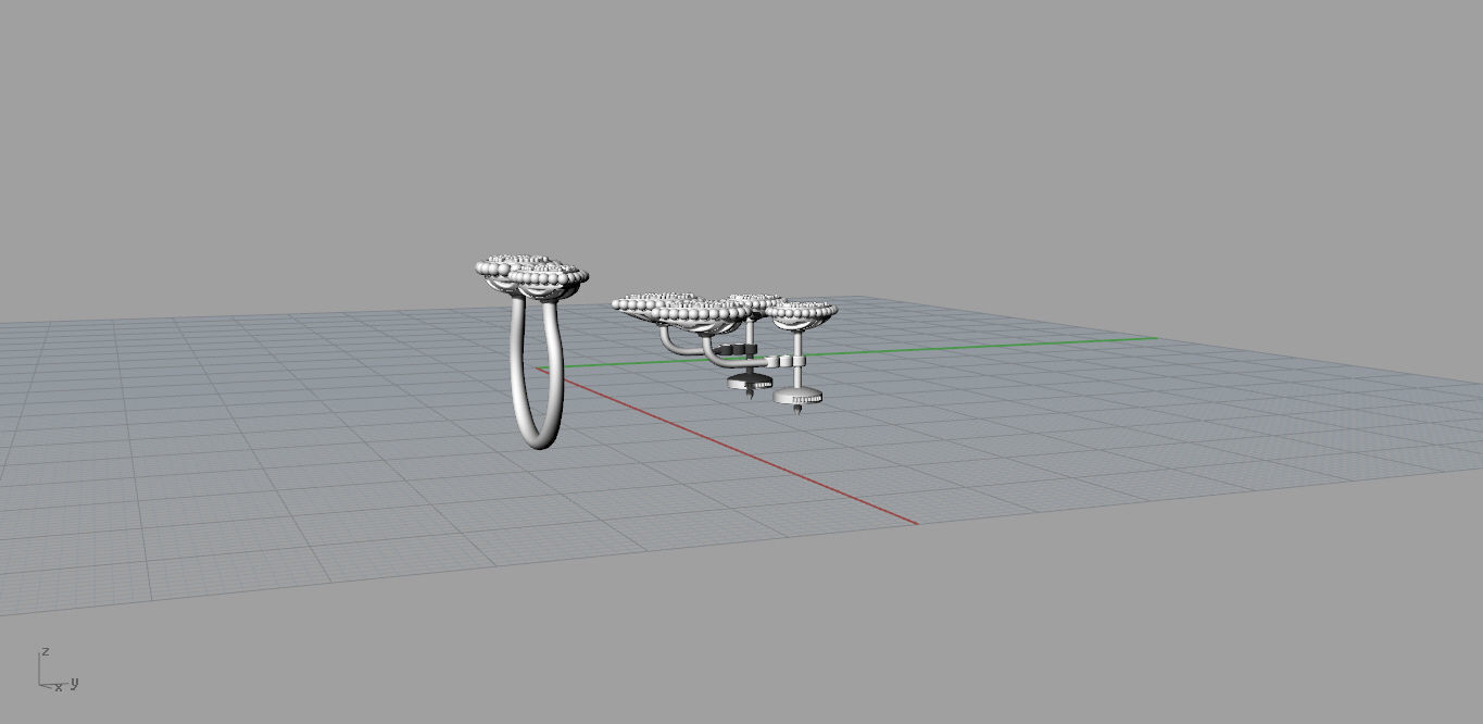  Ring and Earrings 3D print model_12