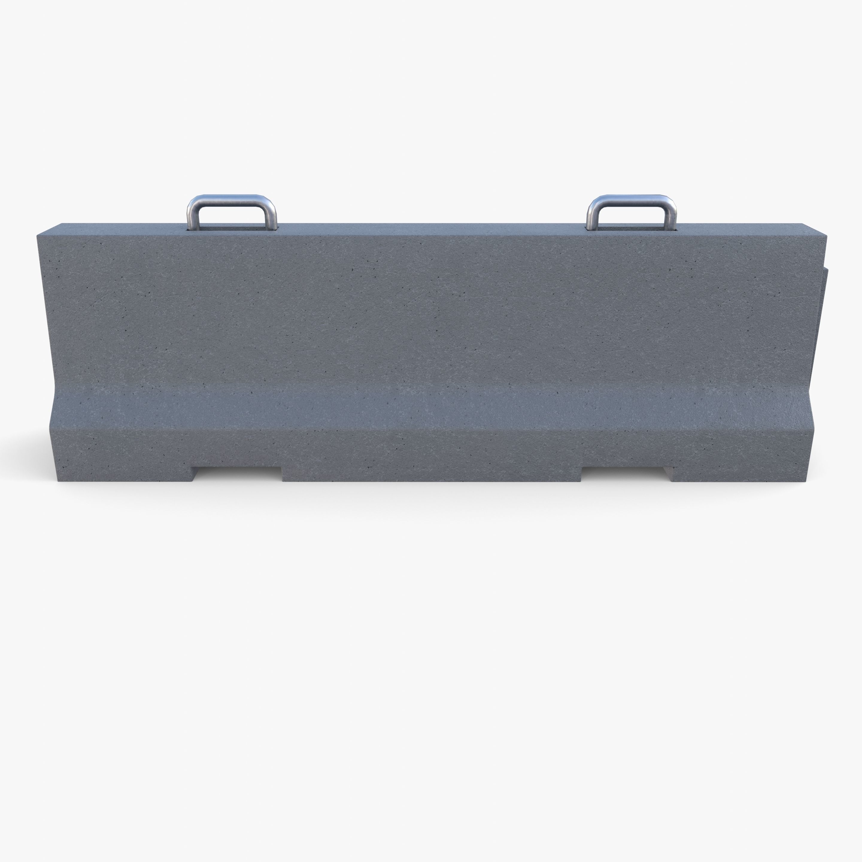 Concrete barrier Low-poly 3D model_5