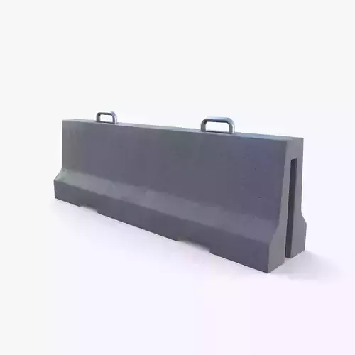 Concrete barrier Low-poly 3D model
