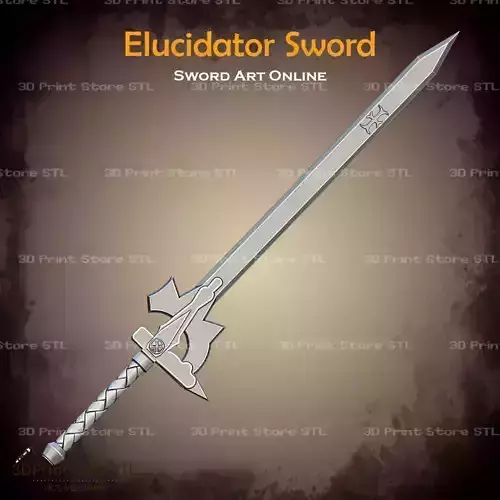 Elucidator Sword Cosplay Sword Art Online - STL File