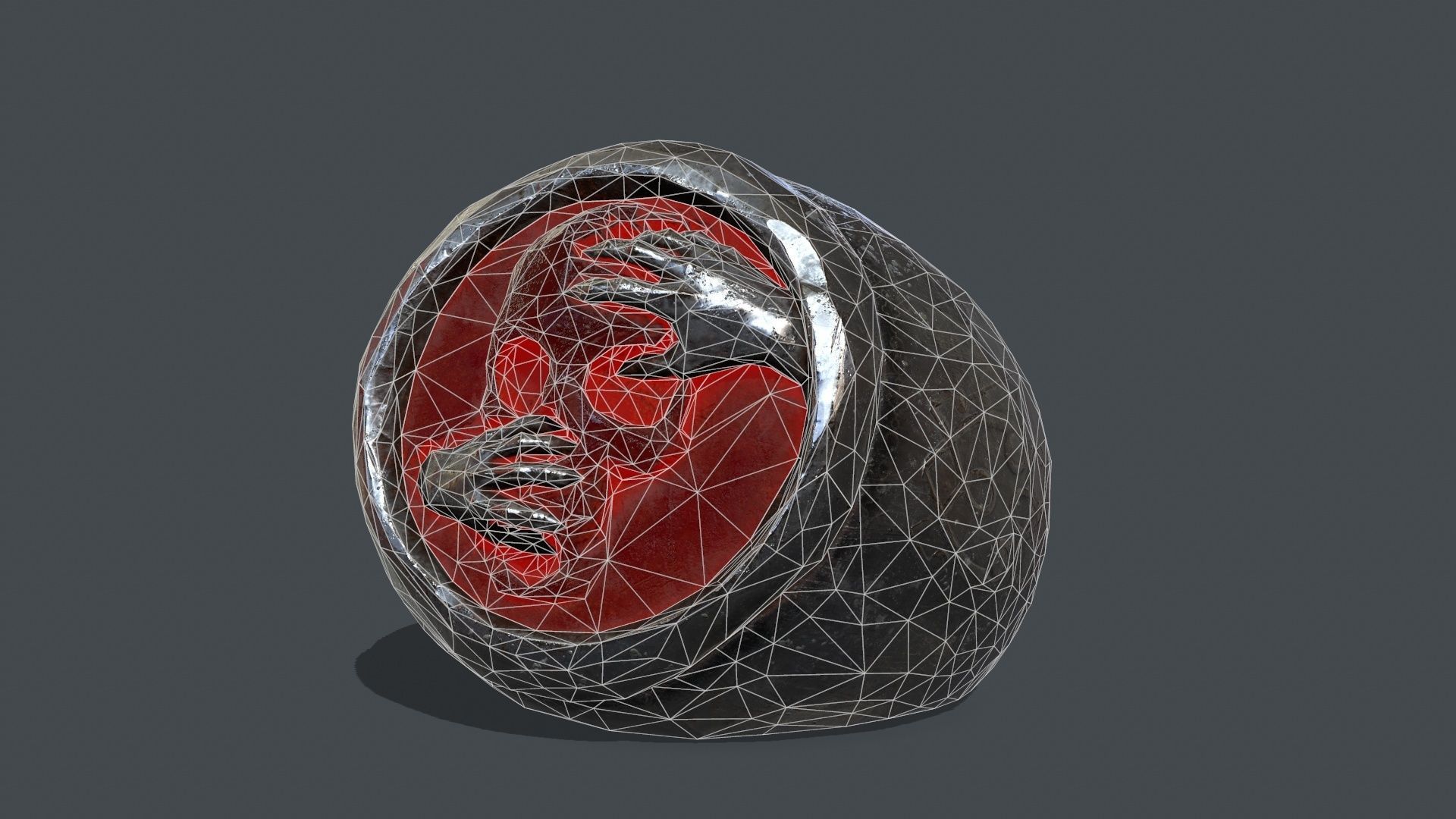 Skull Ring Low-poly 3D model_12